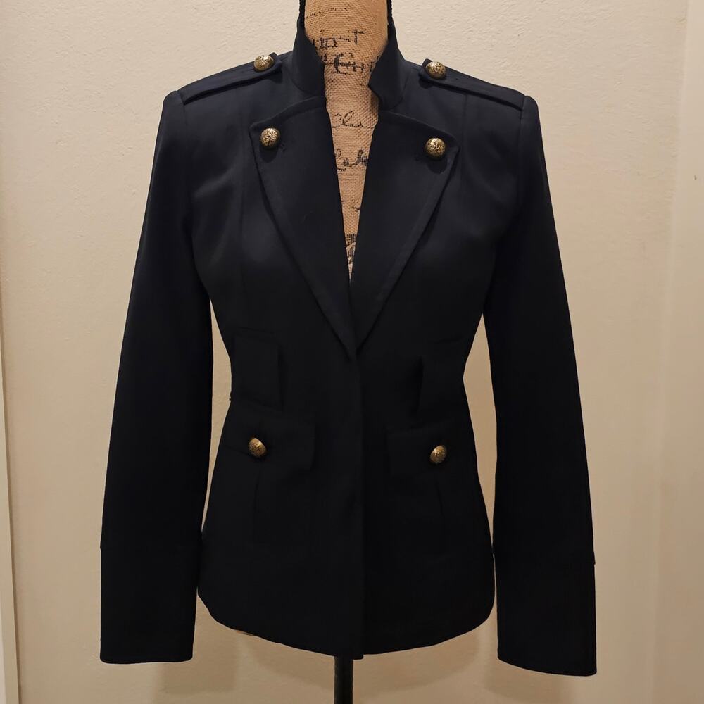 NWOT Vince Camuto Women's Black Military Style Blazer Size 2